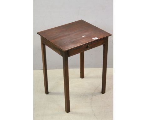 Antique candle/lamp table with drawer 