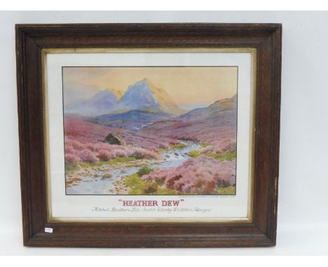 A Heather Dew Mitchell Scotch Whiskey showcard, 23 x 20".