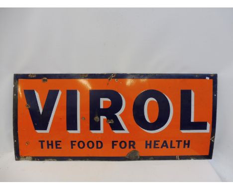 A Virrol 'The Food for Health' rectangular enamel sign, 48 x 21".