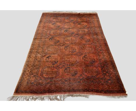 Ersari Turkmen carpet, north east Afghanistan, about 1930s, 12ft. 11in. x 8ft. 7in. 3.94m. x 2.62m. Slight fading in places. 