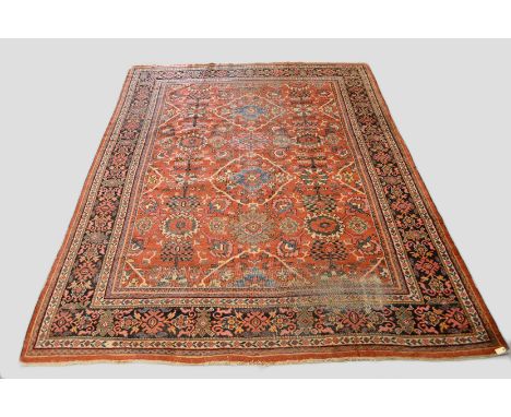 Ziegler Mahal carpet, north west Persia, early 20th century, 13ft. 6in. x 10ft. 6in. 4.12m. x 3.20m. Overall wear, heavier in