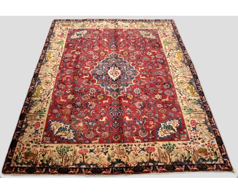 Attractive Mashad carpet with weaver’s signature ‘Fadakar’, Khorasan, north east Persia, 20th century, 12ft. 4in. x 9ft. 11in