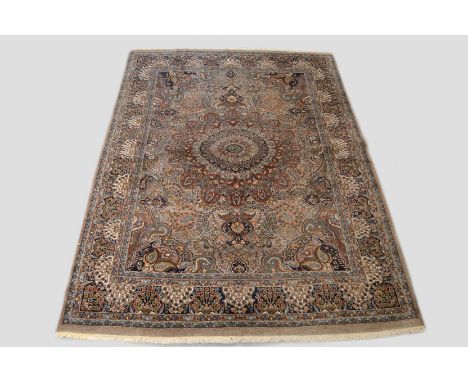 Lahore carpet, Pakistan, mid-20th century, 11ft. 3in. x 8ft. 4in. 3.43m. x 2.54m. Slight wear in places. 