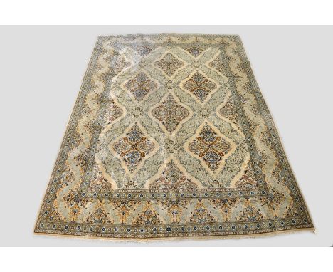 Nain carpet, south west Persia, mid-20th century, 12ft. 11in. x 8ft. 11in. 3.94m. x 2.72m. Surface marks and moth damage in p