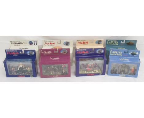 8 Cominica Studio Ghibli Image Model Collection sets, to inc. Laputa Castle in the Sky, Spirited Away, etc., all boxes are st