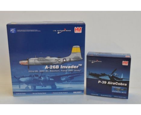 Two well detailed 1/72 scale diecast WW2 USAAF aircraft models by Hobby Master to include HA3201 A-26B Invader, "Stinky" Fran