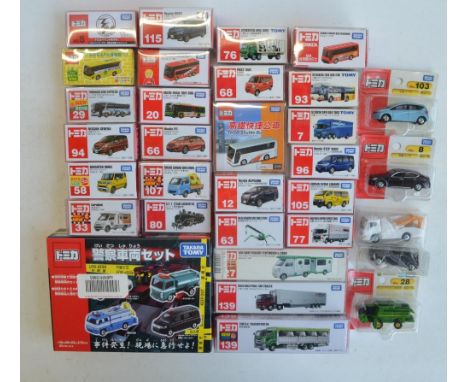 Thirty boxed diecast model vehicles/sets from Takara Tomy, all Japanese imports to include a Takara event model, 4 vehicle em