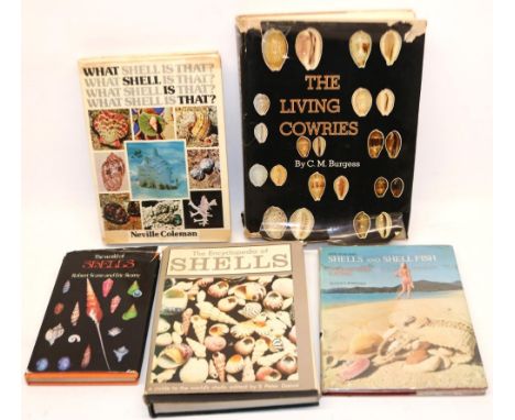 Collection of shell (sea shell) collecting and reference books including, Encyclopaedia of shells, World of Shells, The Livin