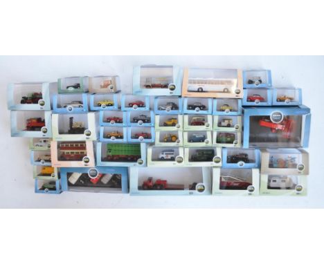 Forty one 1/76 scale OO gauge diecast vehicle models from Oxford Diecast to include Commercial, Agriculture, Haulage, Automob