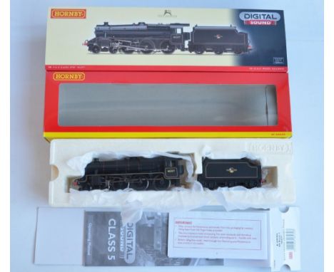 Hornby OO gauge Digital Sound R2895XS BR Black 5 45377 with fitted DCC Sound. Model in near mint condition with sealed access