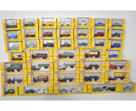 Forty one boxed 1/76 scale OO gauge diecast vehicle models from Classix Transport Treasures to include 3x multipack sets incl