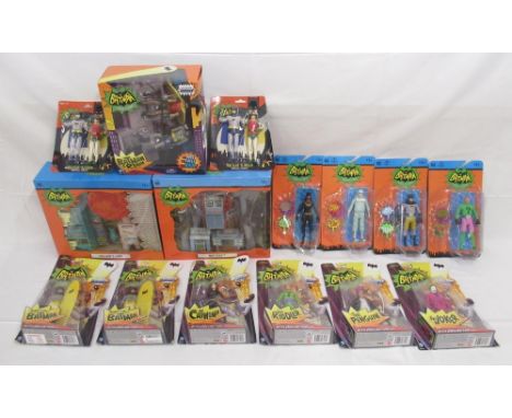 Batman Classic TV Series - McFarlane Toys Villains Lair, Batcave, Mr.Freeze, The Riddler, Batman in Boxing Gloves &amp; Catwo