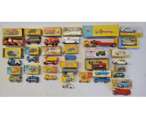 Twenty two boxed vintage diecast vehicle models from Corgi, Dinky and Matchbox to include Corgi 1132 Carrimore Low-Loader, Di