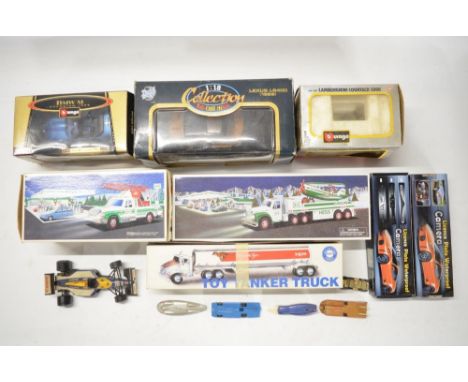 Collection of model cars to include a 1/18 Lexus LS400 1989 (good but dirty condition, box poor), Burago 1/24 scale BMW M Roa