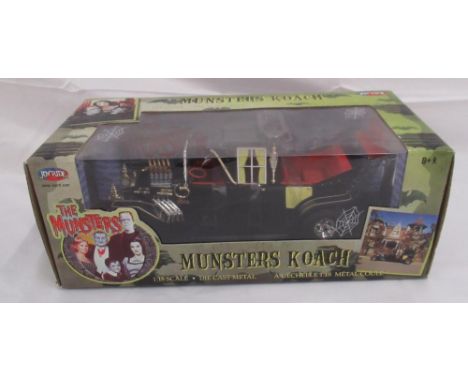 Joy Ride The Munsters - boxed 1:18 scale model, The Munster Koach, appears Mint in Good box with light storage wear, please s