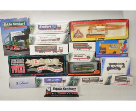 Fourteen boxed diecast model vehicles and plant to include Atlas Editions 1/76 scale Eddie Stobart (most factory sealed), an 