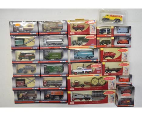 Twenty six boxed 1/76 scale OO gauge diecast Trackside model vehicles/vehicle sets from Corgi and Lledo to include vintage co