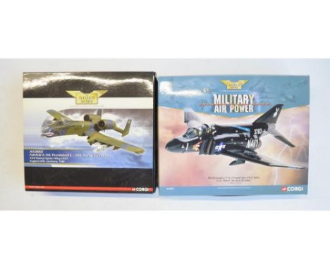 Corgi Aviation Archive 1/72 scale diecast AA33205 F-4J Phantom "Black Bunny" and limited edition AA38002 A-10A Thunderbolt II