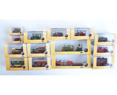 Fourteen boxed 1/76 scale OO gauge diecast vehicle models from Oxford Diecast Showtime range to include Pat Collins, Robert B