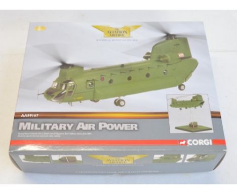 Corgi Aviation Archive 1/72 scale limited edition diecast AA99167 Chinook HC2, 27 Sqn RAF Odiham 2004 with special diorama st