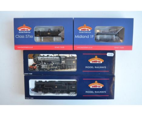 Four OO gauge BR black electric steam train models from Bachmann to include 32-250W WD Class 90733 late crest (limited editio