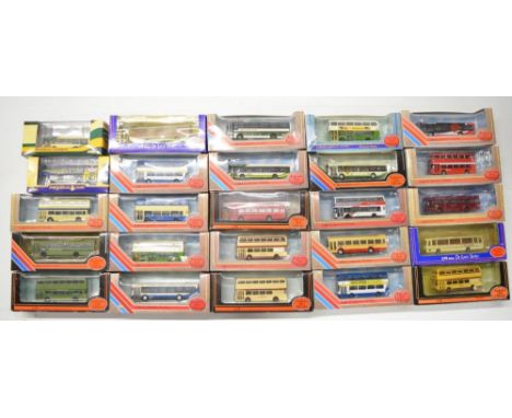 Twenty five 1/76 scale OO gauge boxed diecast bus models, 23 from Exclusive First Editions (EFE) and 2 from Creative Master N