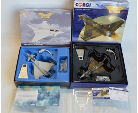 Two Corgi Aviation Archive 1/72 scale diecast limited edition RAF Typhoon models to include AA36407 Battle Of Britain 75th An