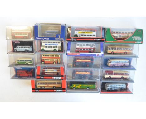 Nineteen 1/76 scale OO gauge boxed diecast limited edition bus models from Corgi's "The Original Omnibus Company", model cond