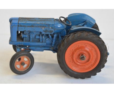Vintage Chad Valley Fordson Major tractor model with working steering, opening engine panels etc. No box 