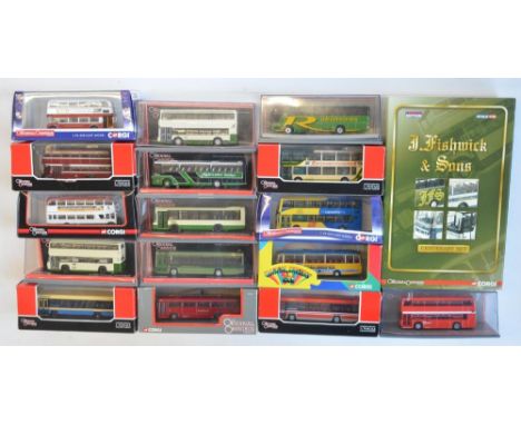 Seventeen 1/76 scale OO gauge boxed limited edition diecast bus models from Corgi's "The Original Omnibus Company" to include