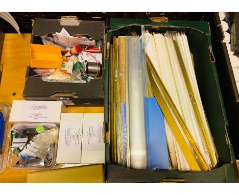Quantity of model building parts, predominantly railway related, including coach roofs, brass lengths etc. (Nigel Thornley - 