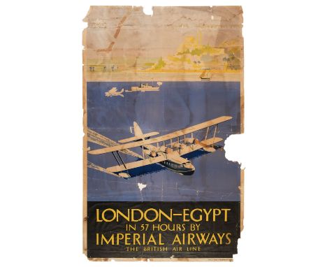 * Imperial Airways. London - Egypt in 57 Hours Imperial Airways The British Air Line, circa 1930, colour lithograph poster, p