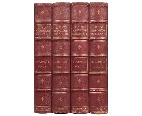 Sloane (William Milligan). Life of Napoleon Bonaparte, 4 volumes, New York: The Century Co., 1906, numerous colour and monoch