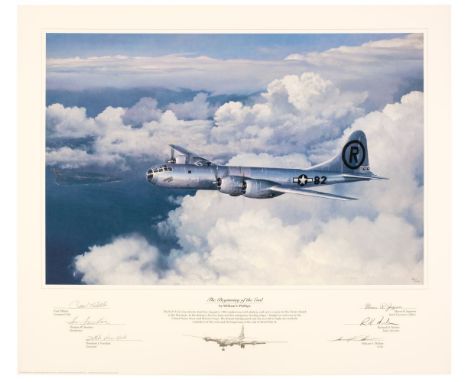 * Phillips (William S). The Beginning of the End, colour print numbered 682/1000, showing The B-29 Enola Gray returning from 