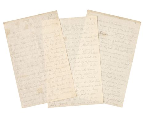* WWI - Battle of the Somme. Autograph Letter Signed, 'John', Hut A5, Duke's Hill Con[valescent] Camp, Woldingham, Surrey, 27