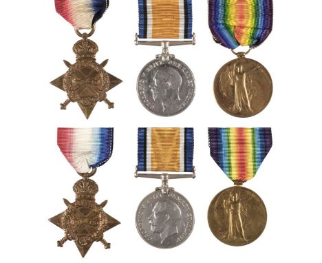 * Suffolk Regiment. Trios (2), 1914-15 Star (13005 L.Cpl. E.R. Roper. Suff.R.), British War and Victory Medals (13005 Cpl E.R