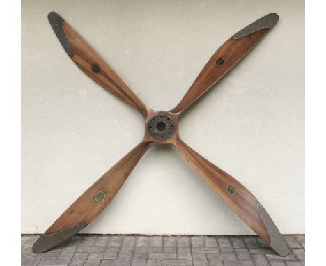 * Propeller. A rare FE8 four-blade propeller, the laminated mahogany propeller stamped F.E.8 FALCON AIRSCREW, GNG No 7928T, 1