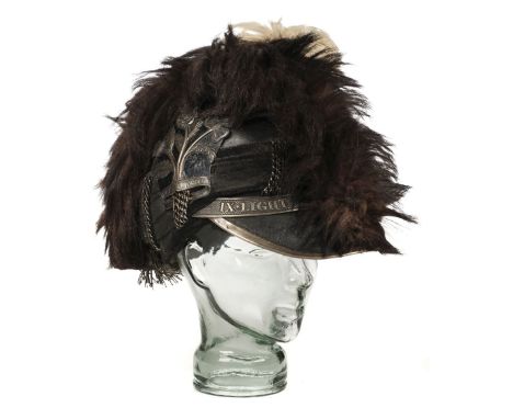 * Tarleton Helmet. Replica of a George III 1798 pattern Tarleton helmet of the 9th Light Dragoons, the leather skull with met