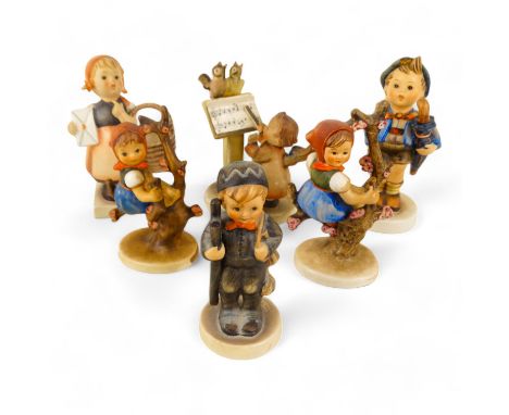 Six various Goebel Hummel figures - standing in a variety of poses. (6)