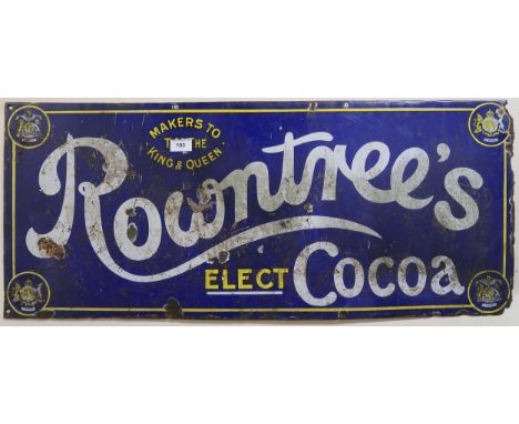 An enamel Rowntree's Elect Cocoa advertising sign Condition Report:Available upon request