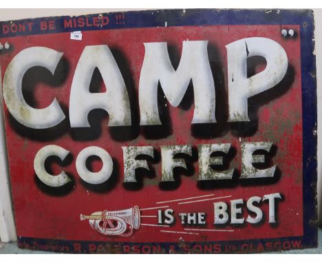 An enamel Camp Coffee advertising sign Condition Report:Available upon request