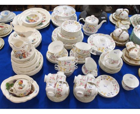 An Elizabethan Sheringham pattern dinner service together with a Copeland Spode Reynolds pattern dinner service Condition Rep