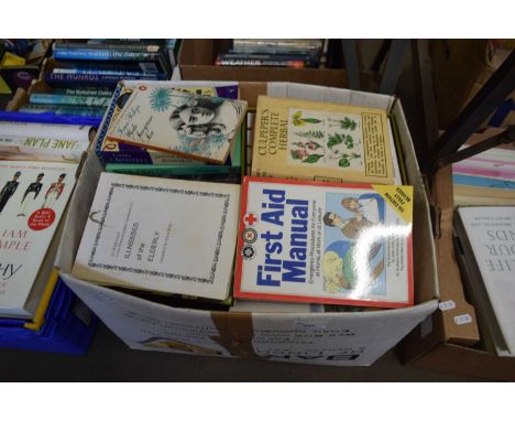 BOX OF BOOKS - SOME MEDICAL, FIRST AID MANUAL ETC