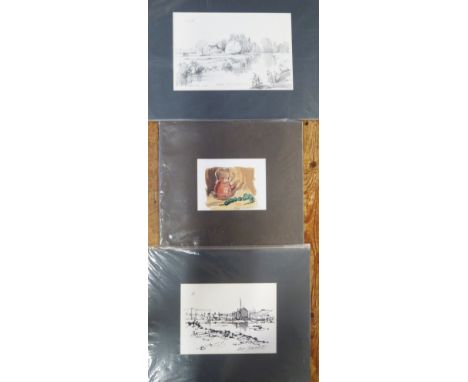 Three original works by the artist Alwyn Crawshaw for the Collins 'Learn to Paint' series, 'Still Life', pencil signed waterc