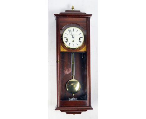 A modern Vienna style wall clock with 13cm Roman dial, signed Asprey &amp; Garrard, London, the movement striking to gongs, c