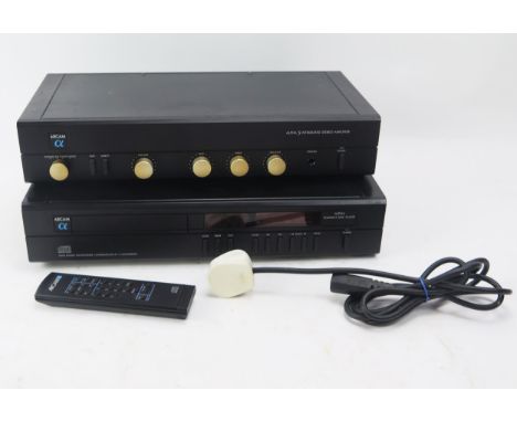 An Arcam Alpha 3 integrated stereo amplifier, together with an Alpha compact disc player 