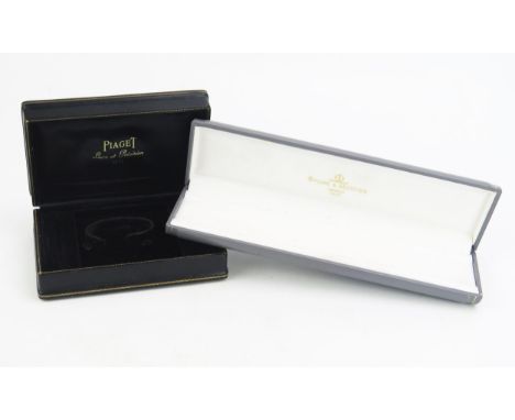 A PIAGET Ladies Leather Wristwatch Box / Ring Box and a Baume &amp; Mercier box 