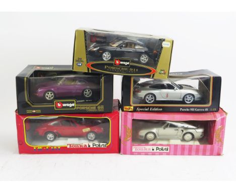 Maisto, Burago and Tonka Polistil 1:18 Scale Porsche Collection including Porsche 911 Carrera 4S, 911 Carrera 1993, 911 Carre