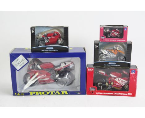 Ducati Scale Model Group including 1:9 Protar and one other KTM 