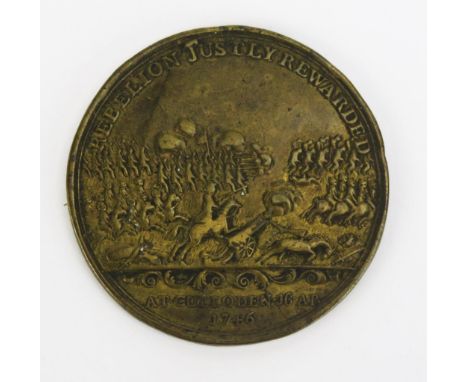 A 1746 Scottish Jacobite Rebellion Medallion "Battle of Culloden", MI(ii) 612/277 